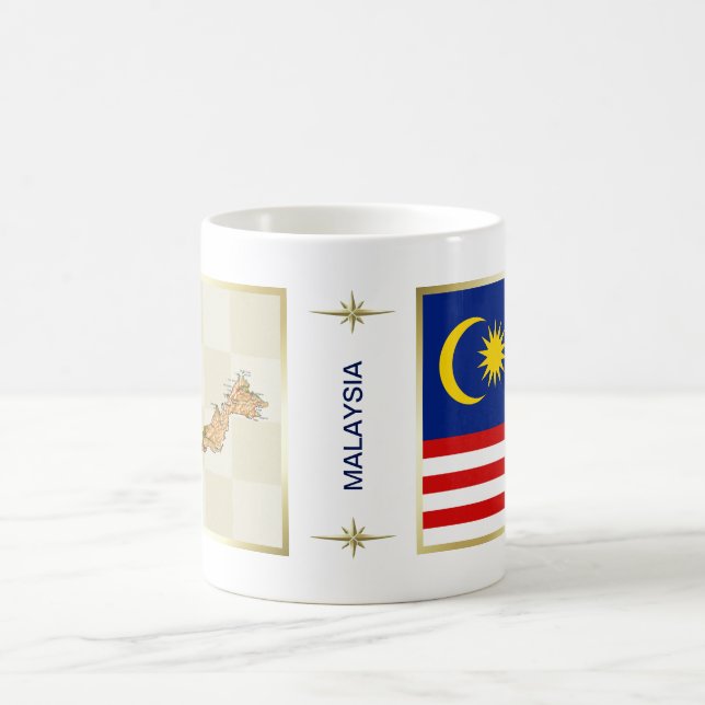 Malaysia Flag + Map Mug (Center)