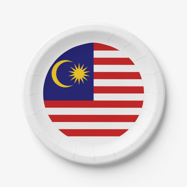 Malaysia Flag Paper Plates (Front)