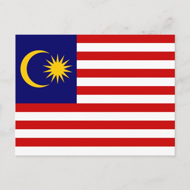 Malaysia Flag Postcard (Front)