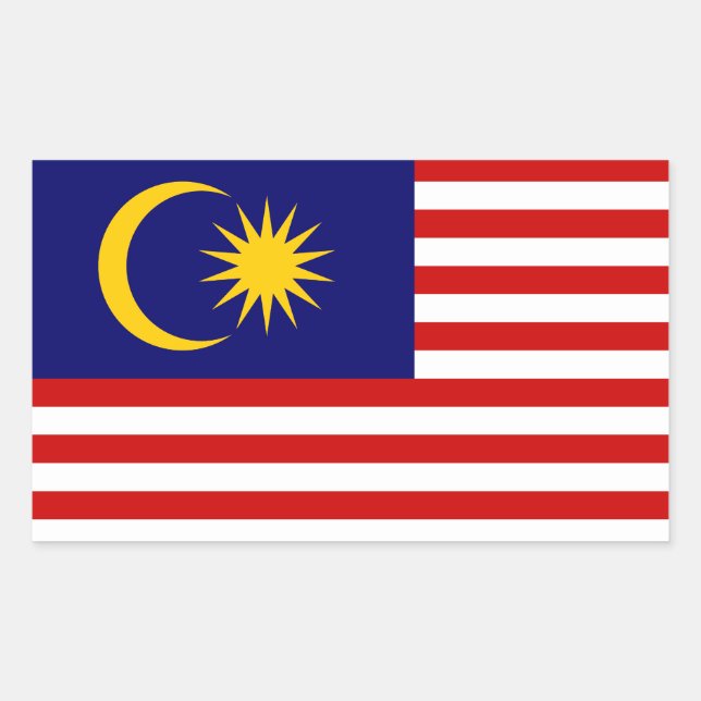 Malaysia Flag Rectangular Sticker (Front)