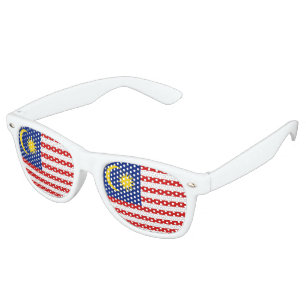 Malaysia Flag Retro Sunglasses