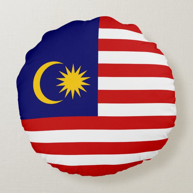 Malaysia flag round pillow (Back)