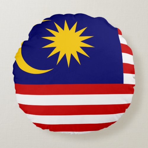 Malaysia Flag Round Pillow