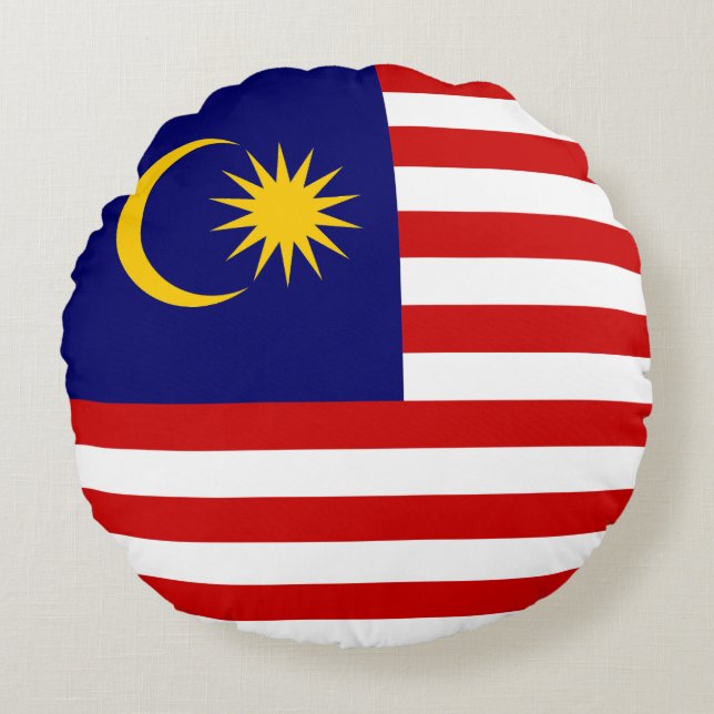 Malaysia Flag Round Pillow (Front)