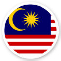 Malaysia Flag Round Sticker