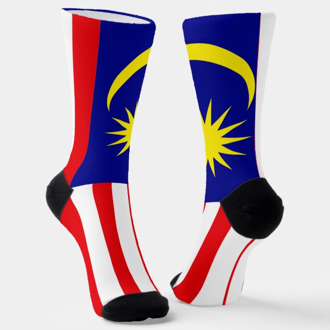 Malaysia flag socks (Angled)