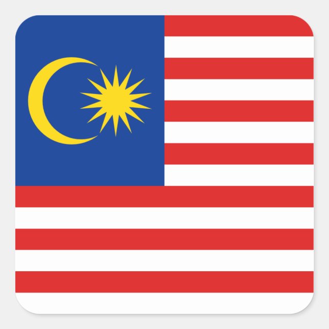 Malaysia Flag Sticker (Front)