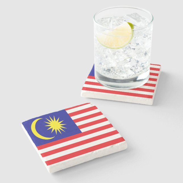 Malaysia flag stone coaster (Side)