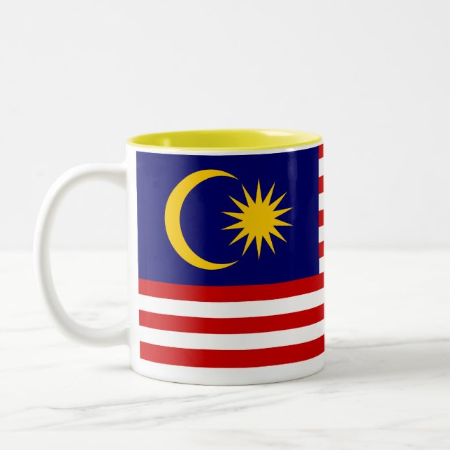 Malaysia Flag Two-Tone Coffee Mug (Left)