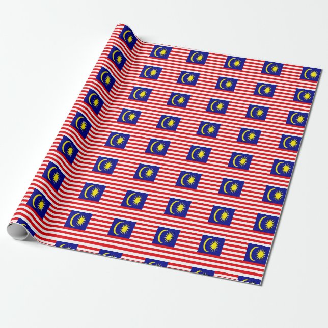 Malaysia flag wrapping paper (Unrolled)