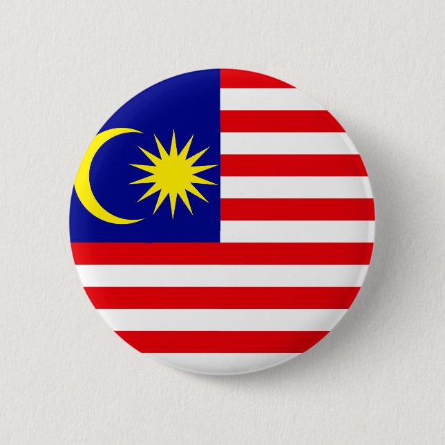 Malaysia High quality Flag Pinback Button (Front)