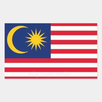 Malaysia - High Quality Flag Sticker by Azorean at Zazzle