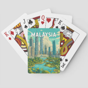 Malaysia Illustration Travel Art Vintage Poker Cards