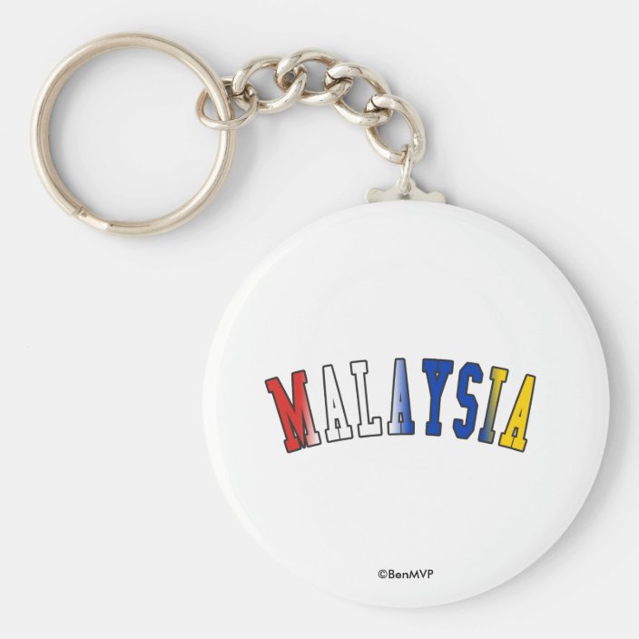 Malaysia in National Flag Colors Key Chain