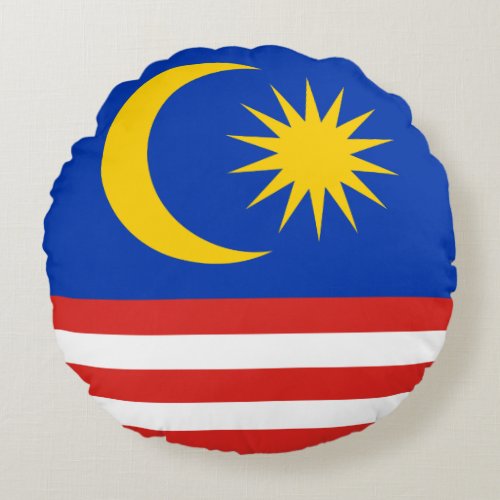 Malaysia Malay flag Jalur Gemilang Round Pillow