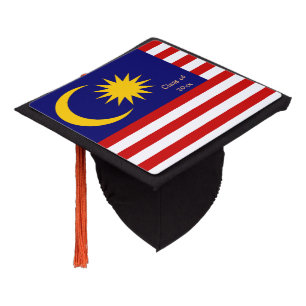 Malaysia & Malay Flag - Students / University Graduation Cap Topper
