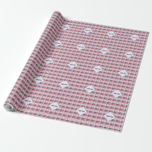 Malaysia Malaysian Flag Tiled Black Personalizatio Wrapping Paper