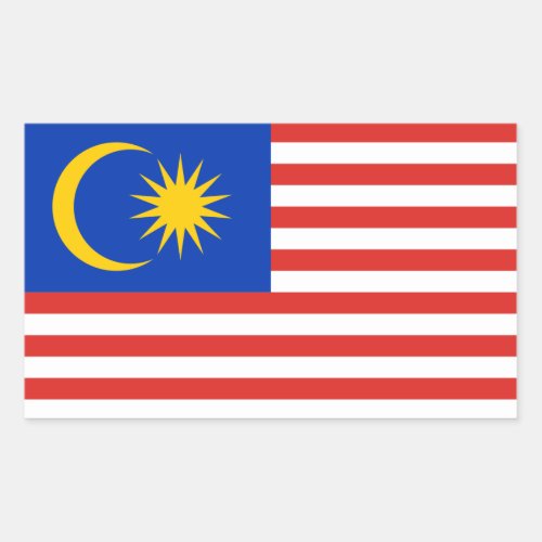 MalaysiaMalaysianMalay Flag Rectangular Sticker