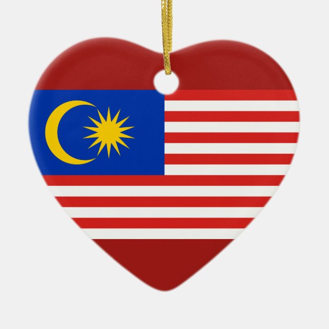 Malaysia – Malaysian National Flag Ceramic Ornament (Front)