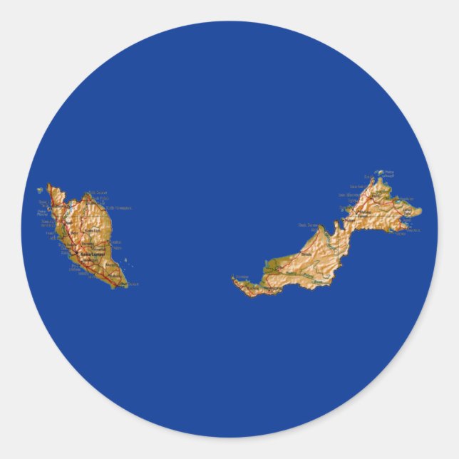 Malaysia Map Sticker (Front)