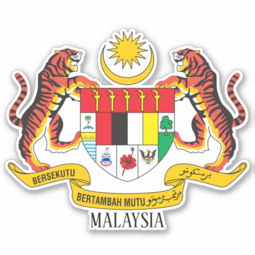 Malaysia National Coat Of Arms Patriotic Sticker