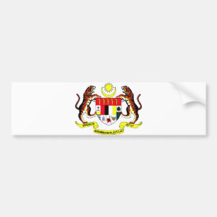 Malaysia Official Coat Of Arms Heraldry Symbol Bumper Sticker