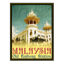 Malaysia Old Railway Station Postcard Malaysia Old Railway Station Postcard