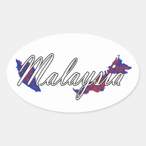 Malaysia Oval Sticker