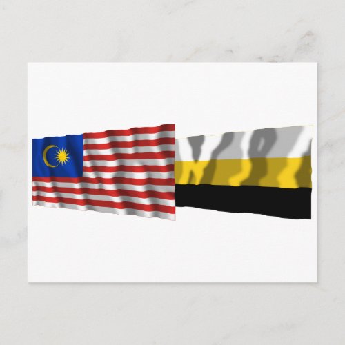 Malaysia  Perak waving flags Postcard