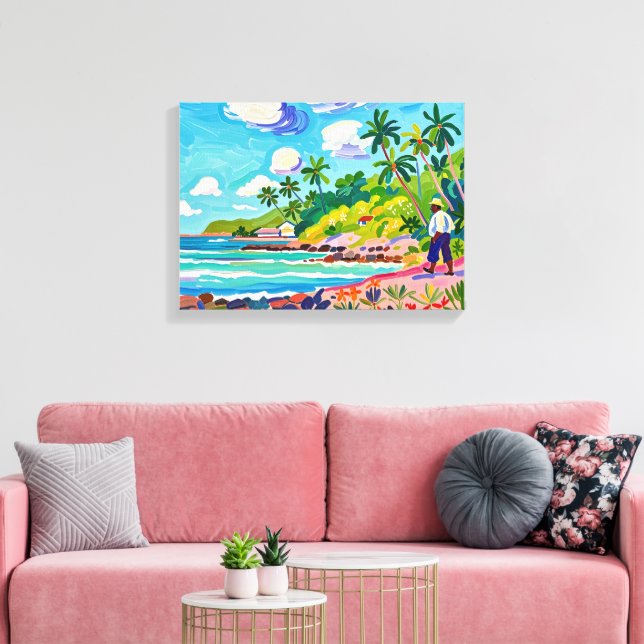 Malaysia - Premium Wrapped Canvas Print (Insitu(LivingRoom))
