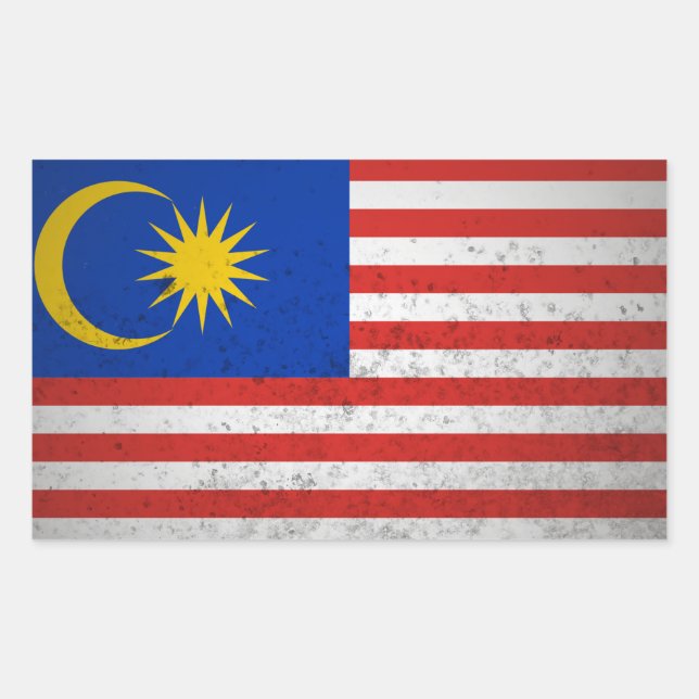 Malaysia Rectangular Sticker (Front)