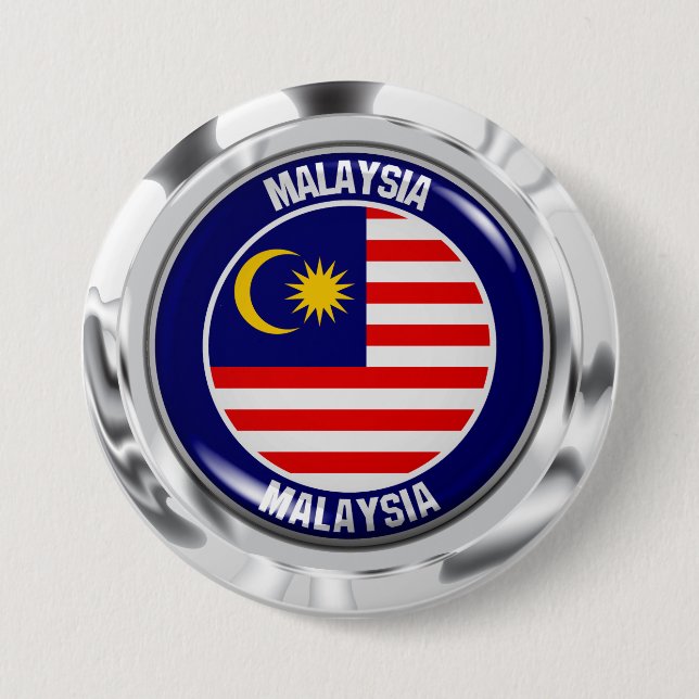 Malaysia Round Emblem Button (Front)