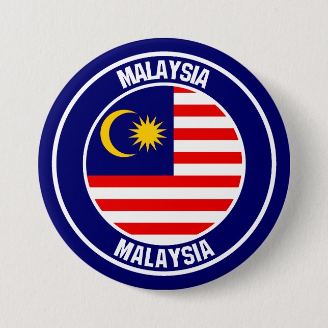 Malaysia Round Emblem Button (Front)