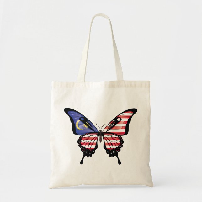 Malaysia Swallowtail Butterfly Flag Tote Bag (Front)
