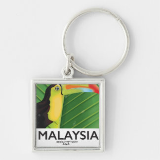 Malaysia Toucan travel poster Keychain