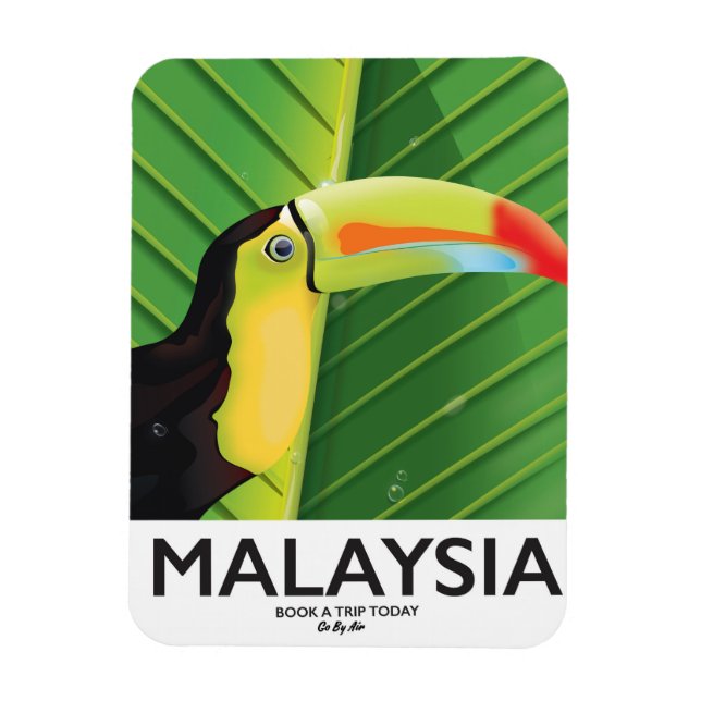 Malaysia Toucan travel poster Magnet (Vertical)