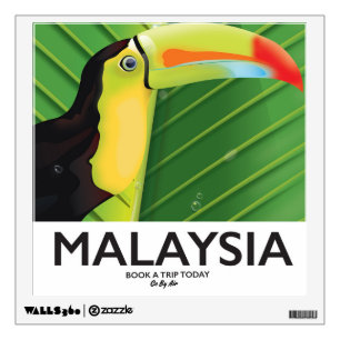 Malaysia Toucan travel poster Wall Decal