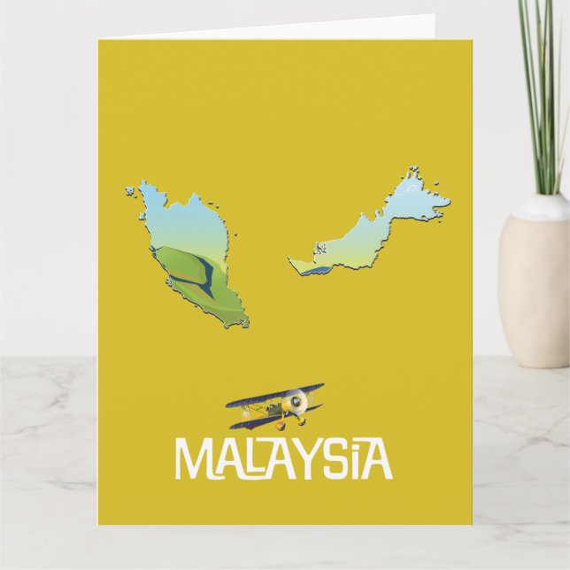 Malaysia Travel map Card (Front)