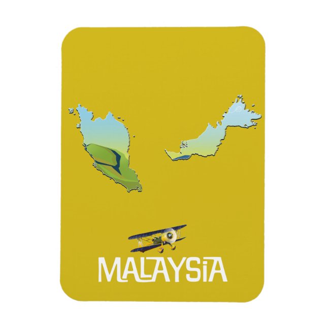 Malaysia Travel map Magnet (Vertical)