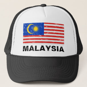 Malaysia Vintage Flag Trucker Hat