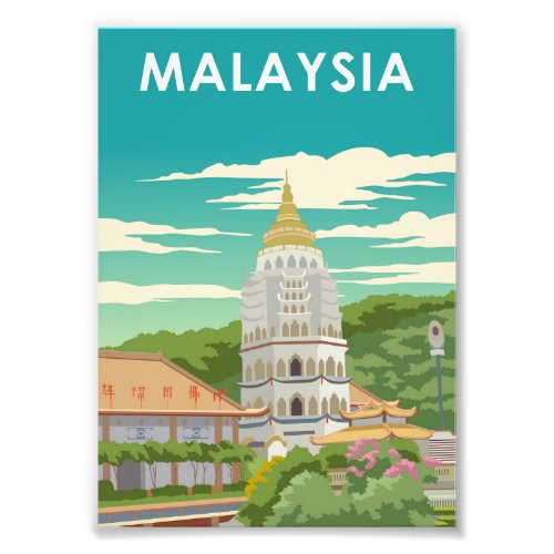 Malaysia Vintage Minimal Retro Travel Poster