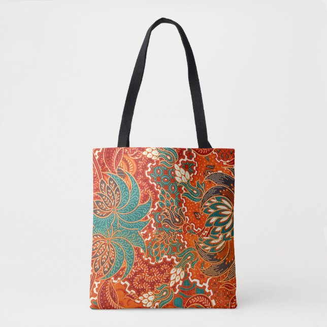 Malaysian Batik: Beautiful Art Pattern. Tote Bag (Front)