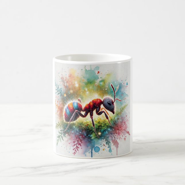 Malaysian exploding ant 221024AREF132 - Watercolor Coffee Mug (Center)