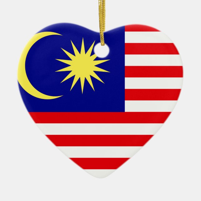 Malaysian Flag Ceramic Ornament (Front)