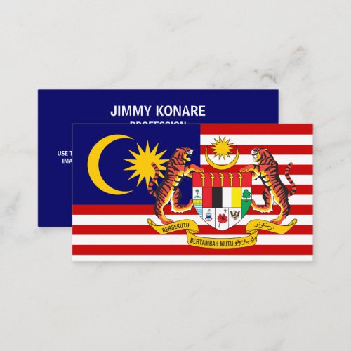 Malaysian Flag  Coat of Arms Flag of Malaysia Business Card