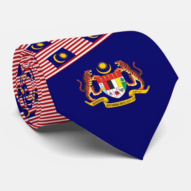 Malaysian Flag & Coat of Arms, Flag of Malaysia Neck Tie (Rolled)