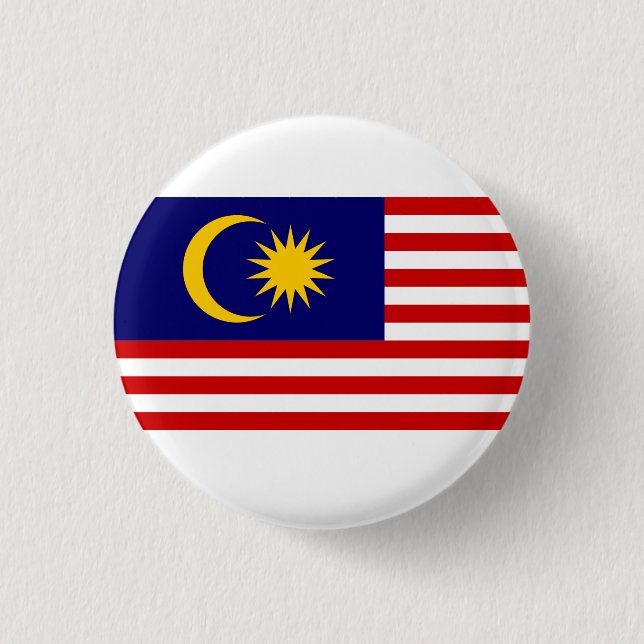 Malaysian Flag, Flag of Malaysia Button (Front)