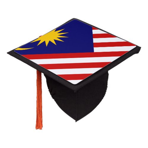 Malaysian flag graduation cap topper