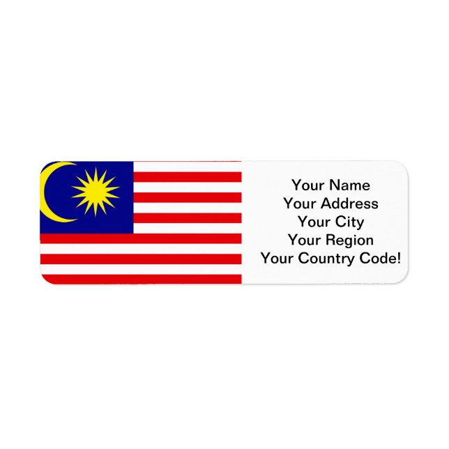 Malaysian Flag Label (Front)