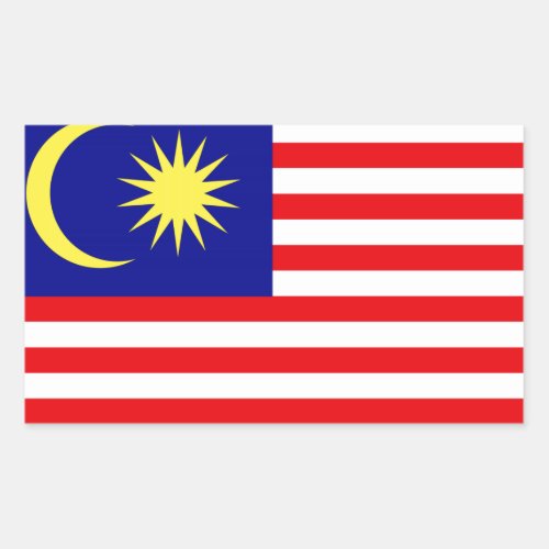Malaysian Flag Rectangular Sticker